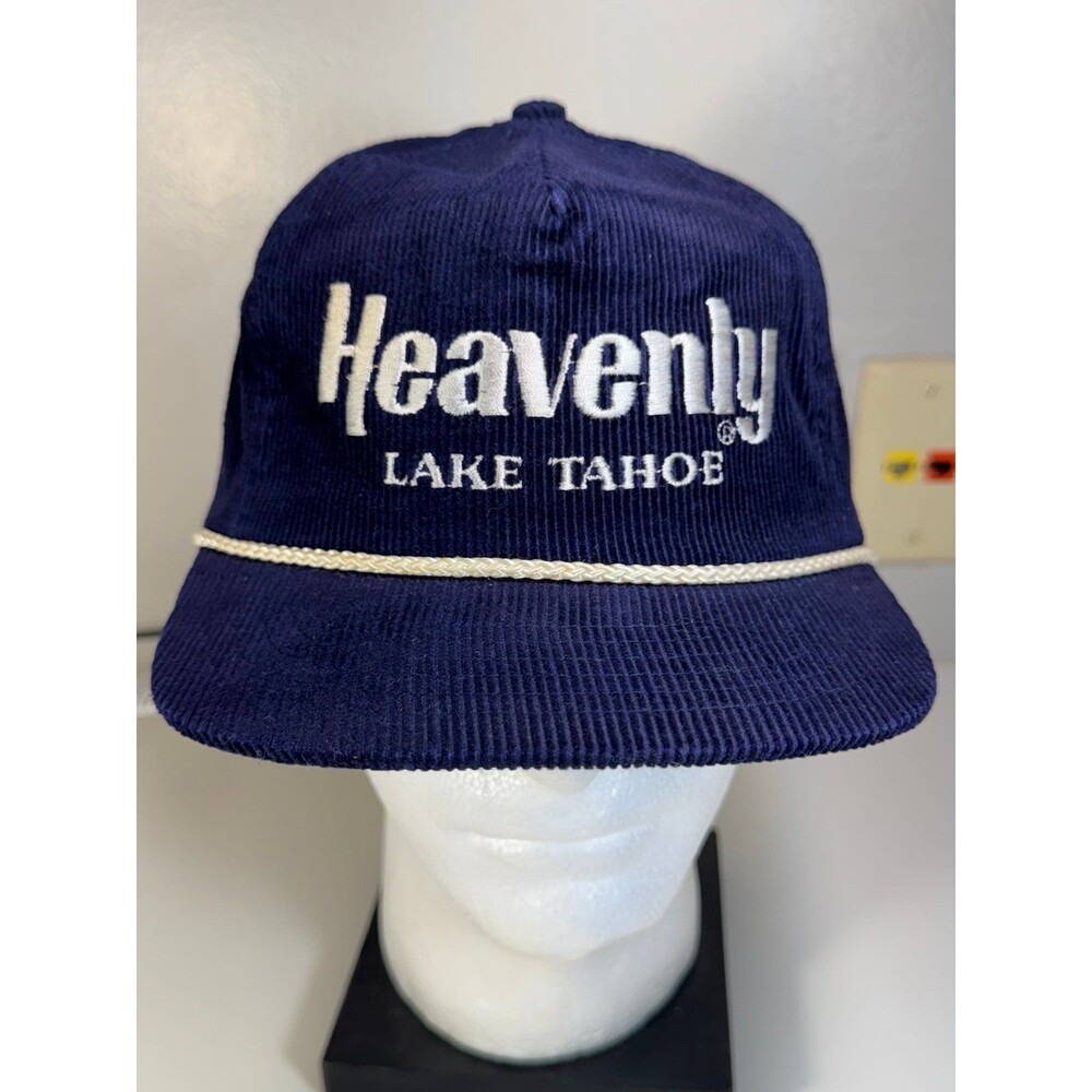 Vintage Heavenly Ski Resort Lake Tahoe‎ California Corduroy Snapback Rope Hat